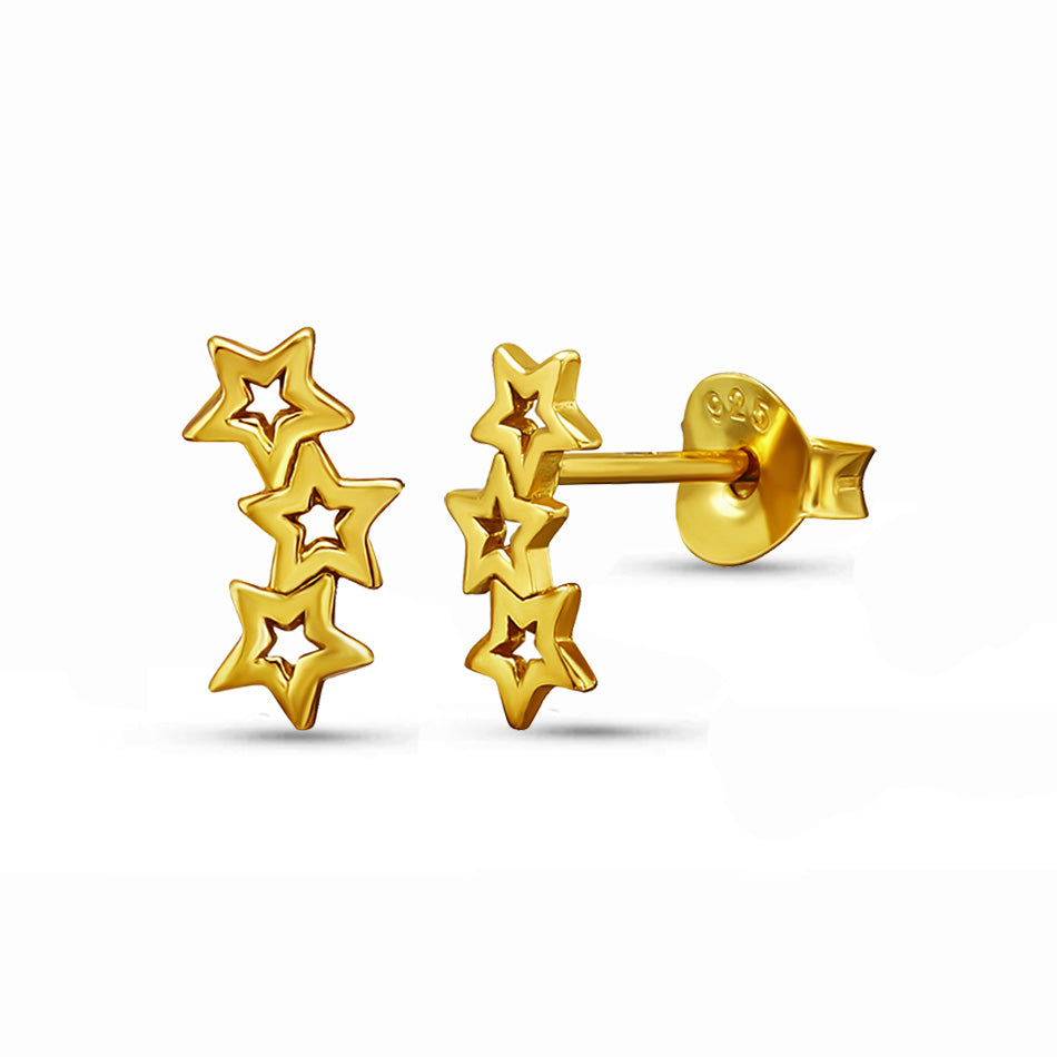 Arrive – Star Climber Studs 24k Gold Plated Steling Silver