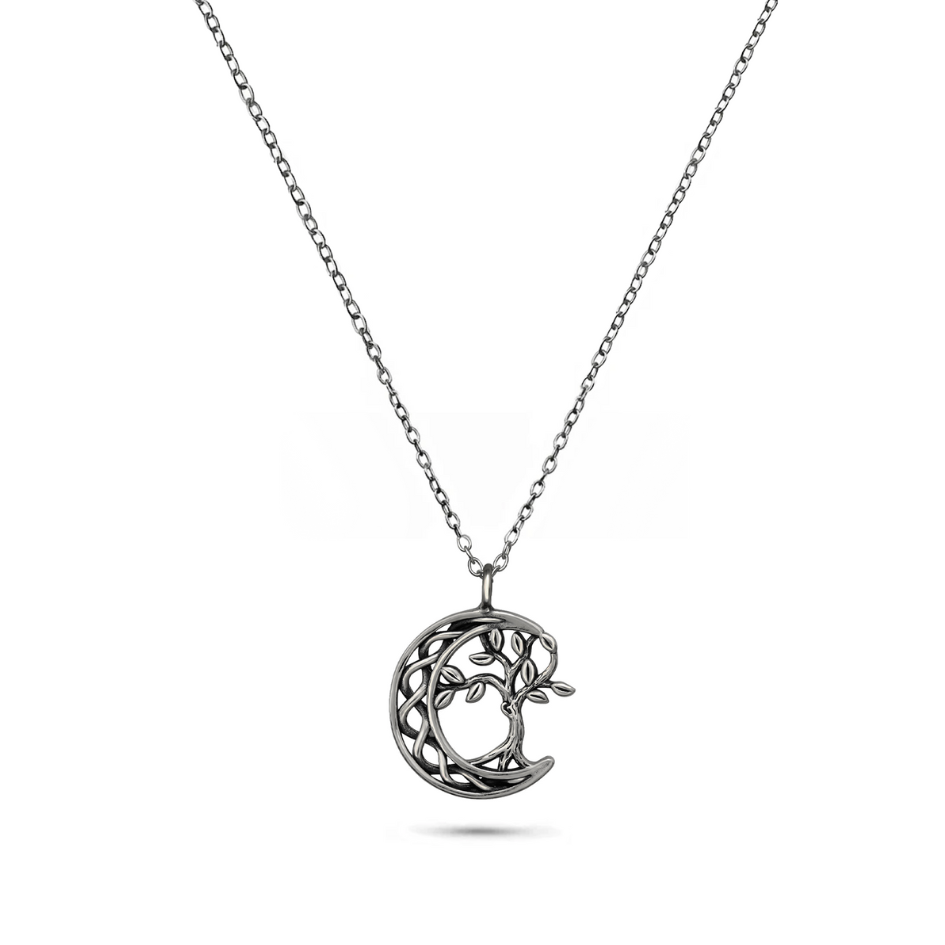 Night Orchard - Sterling Silver Tree of Life Necklace