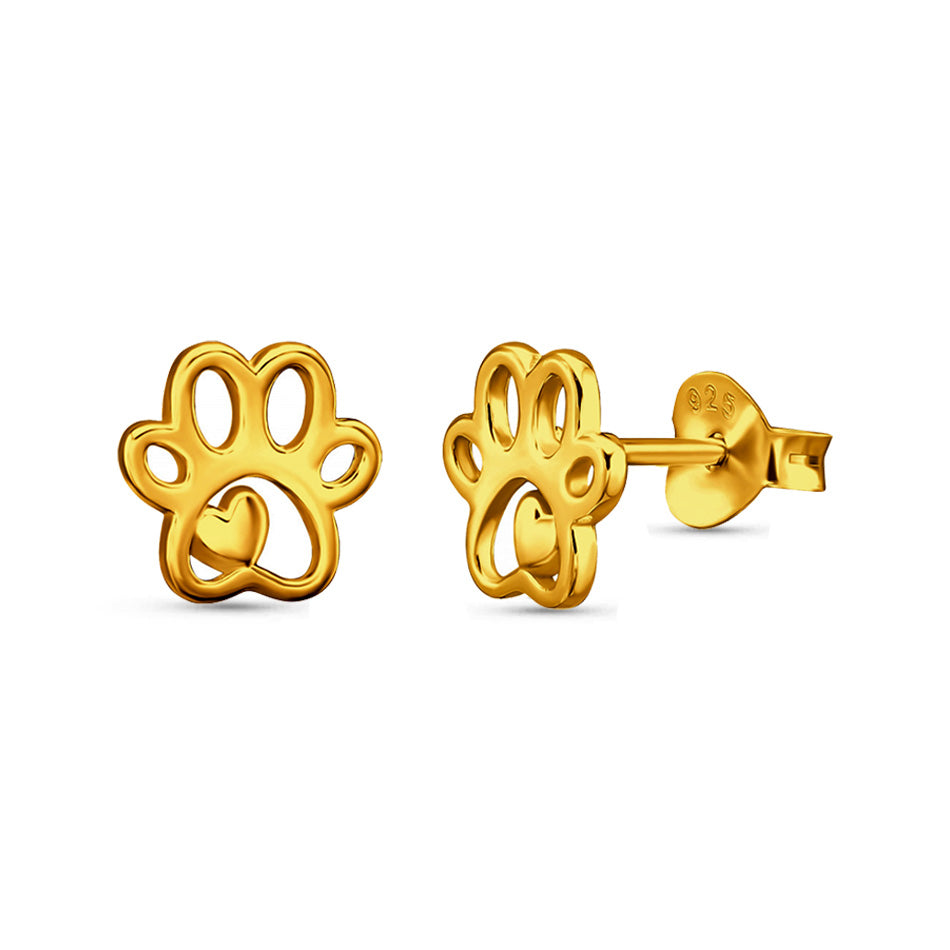 Chosen Paw – Gold Plated Sterling Silver Studs