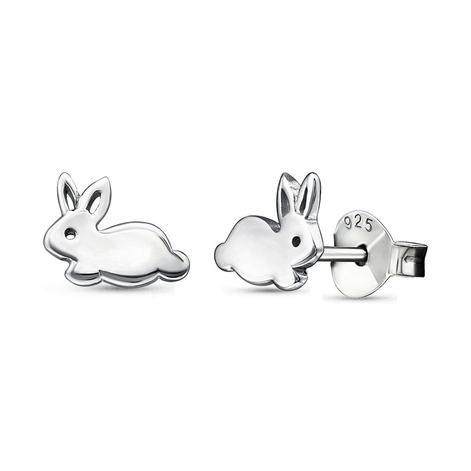 Gentle Keeper – Sterling Silver Bunny Studs