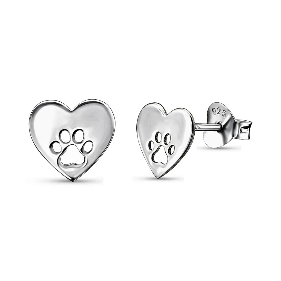 Heartbond – Sterling Silver Paw Studs