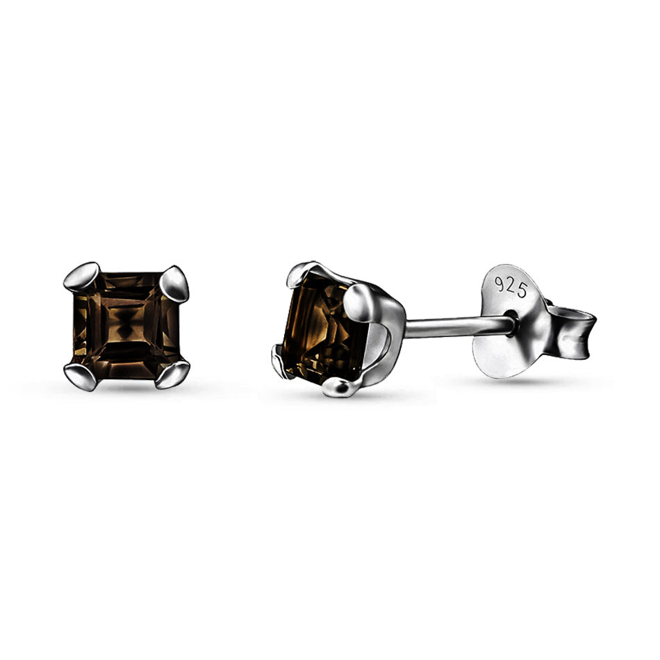 Earthlight – Sterling Silver Brown Topaz Studs