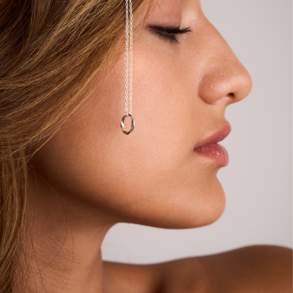 True Orbit - Sterling Silver Circle Necklace