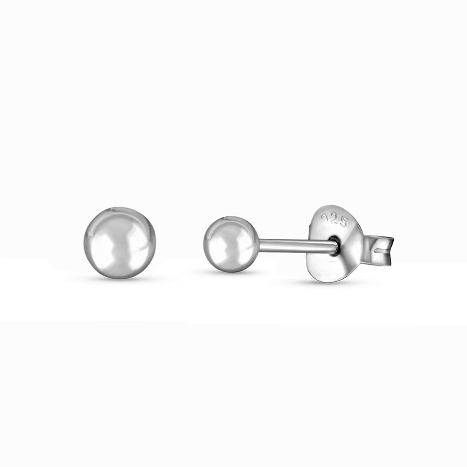 Minimalist – Sterling Silver Ball Studs
