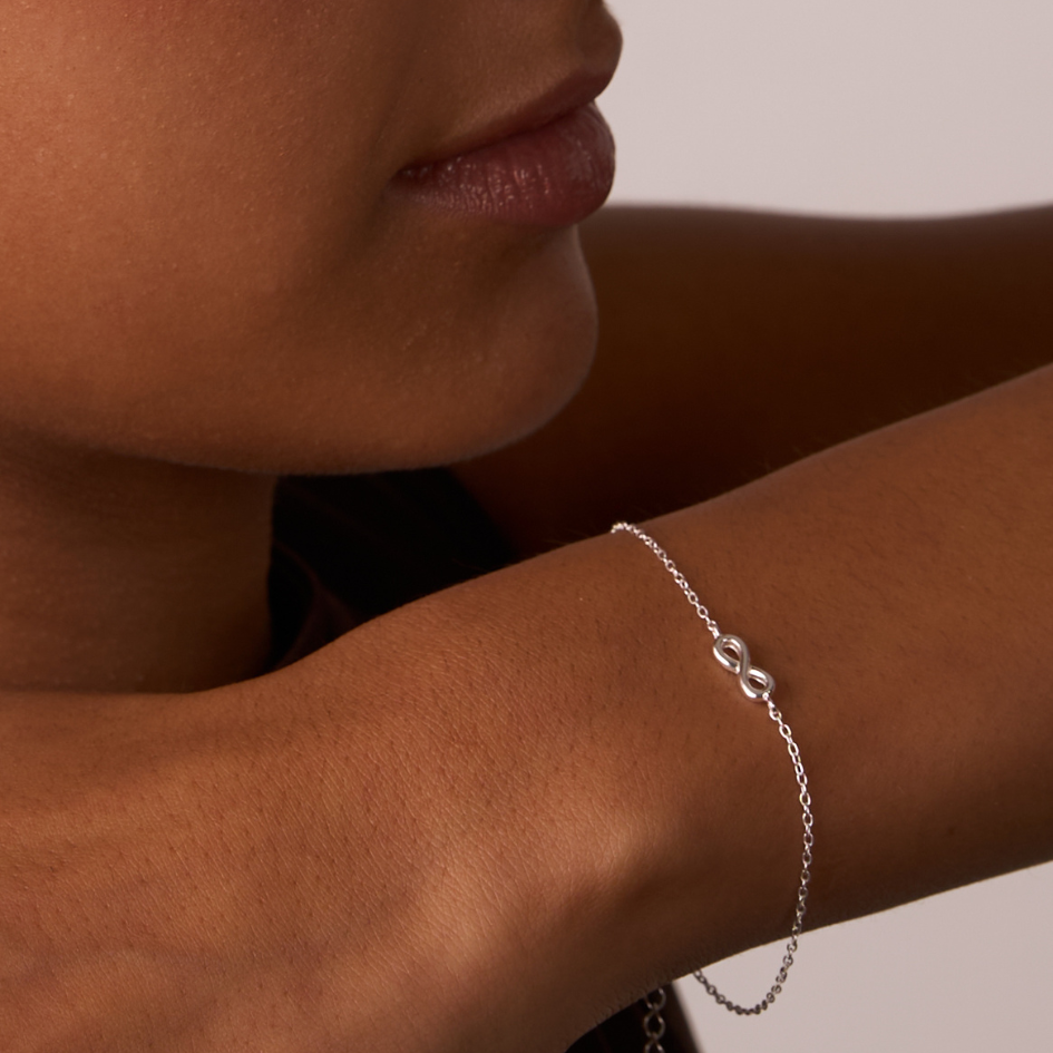 Soft Continuum - Sterling Silver Infinity Bracelet