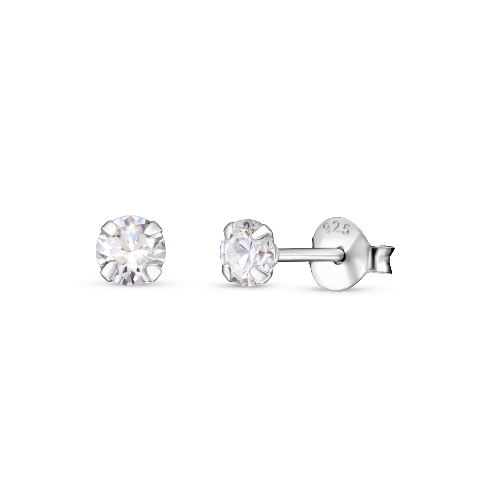 Whisper Studs – Sterling Silver Crystal