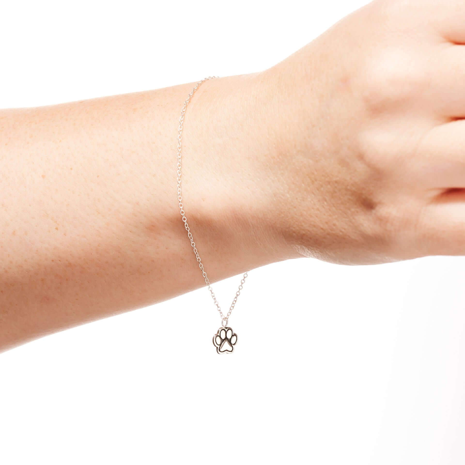 By My Side - Sterling Silver Paw Print Bracelet