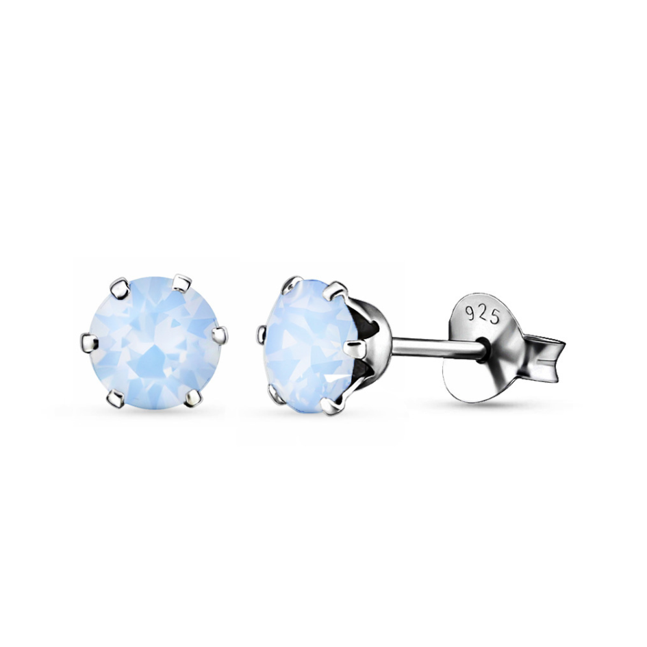 Lucid – Sterling Silver Blue Crystal Studs