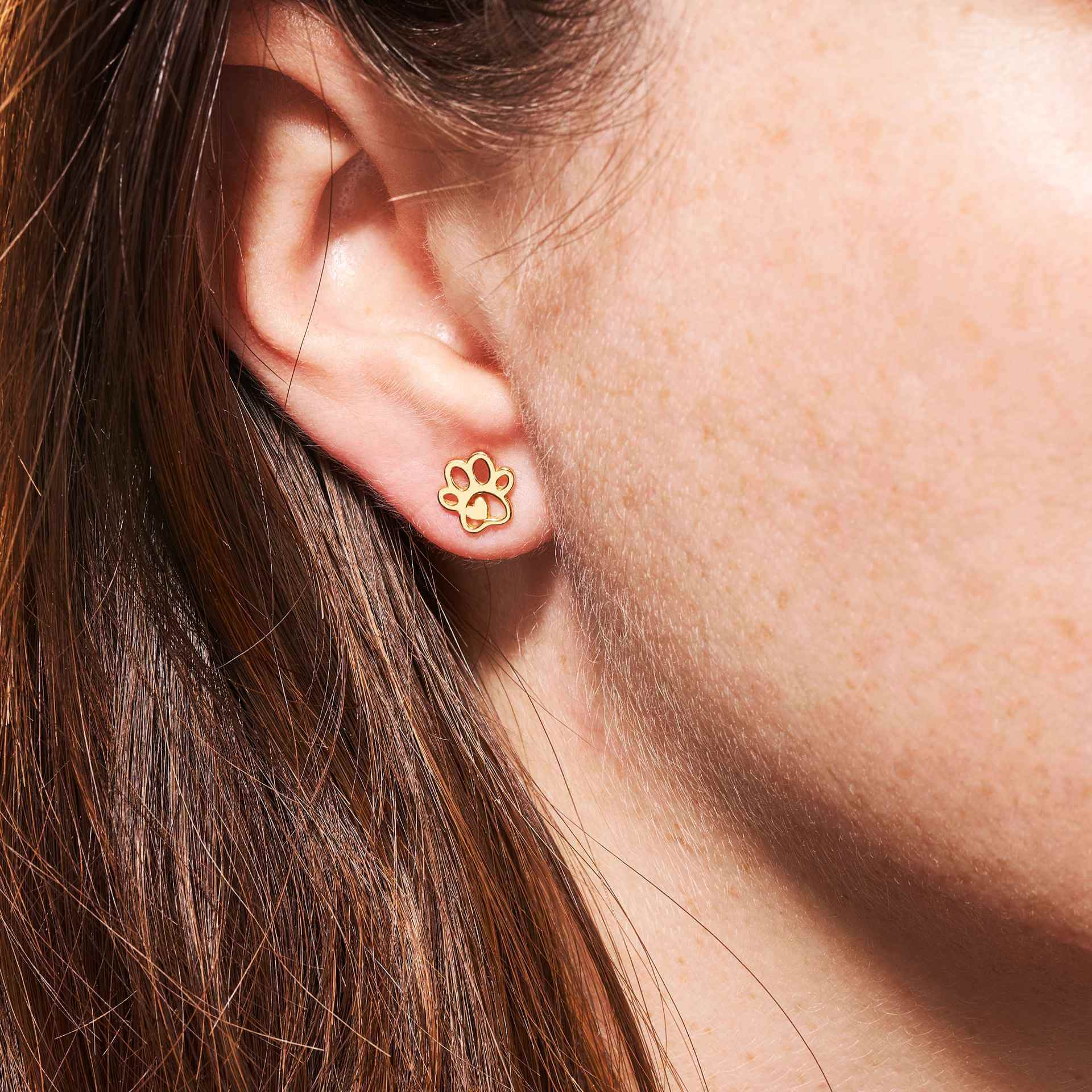 Chosen Paw – Gold Plated Sterling Silver Studs