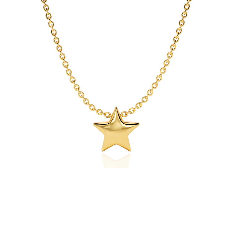 Golden Star Necklace – Sterling Silver with 24k Gold Plating
