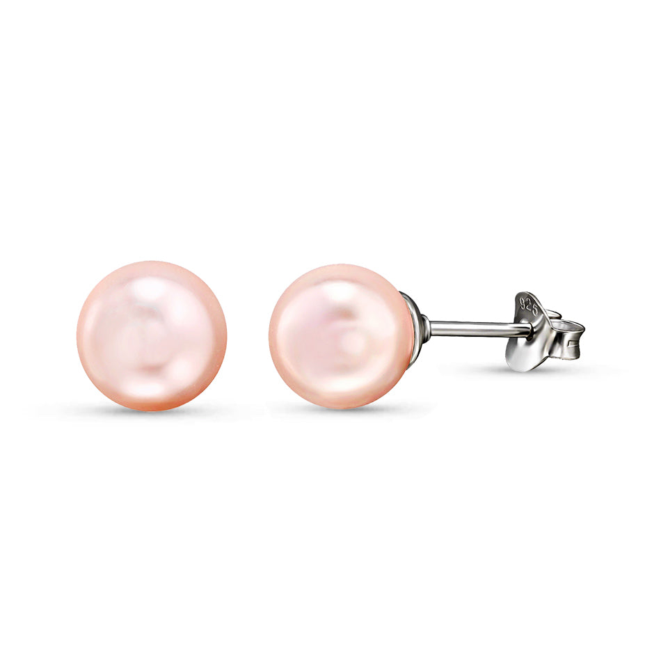 Whisper – Pink Pearl Stud Earrings