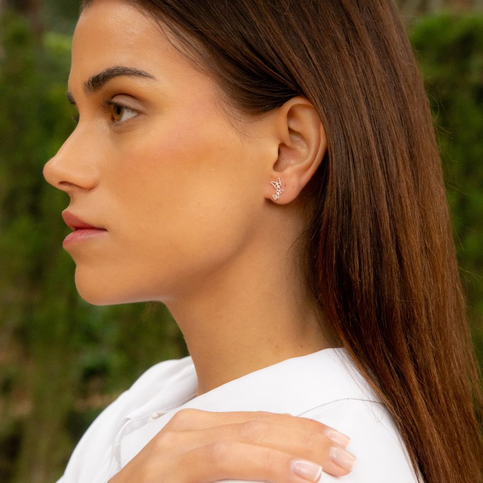 Unfold – Sterling Silver Butterfly Climber Studs