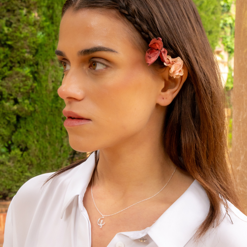 Mystic Moon & Cat Jewellery Set – Sterling Silver Necklace & Earrings