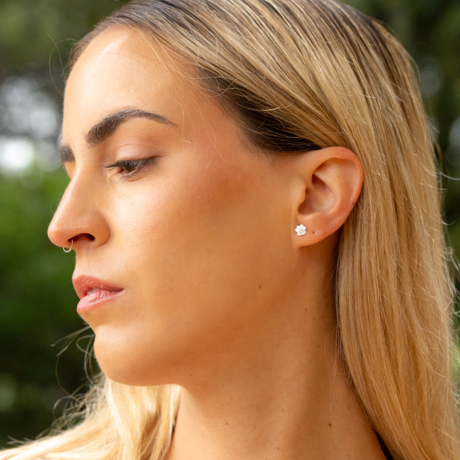 Always With Me – Sterling Silver Paw Studs