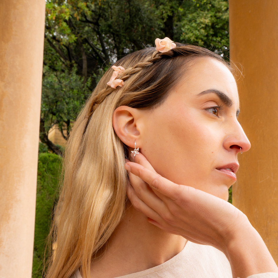Pathwoven – Sterling Silver Celtic Butterfly Hoops