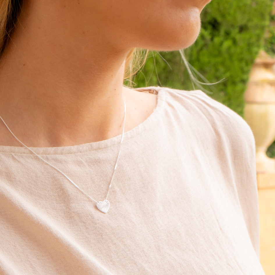 The Light Within – Sterling Silver Heartburst Necklace