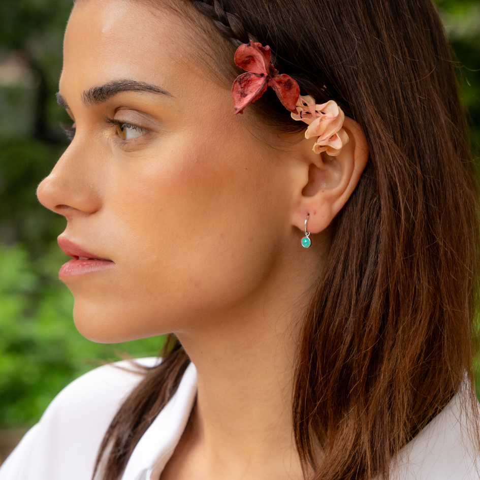 Ocean Kept – Tiny Sterling Silver Huggie Hoops Earrings