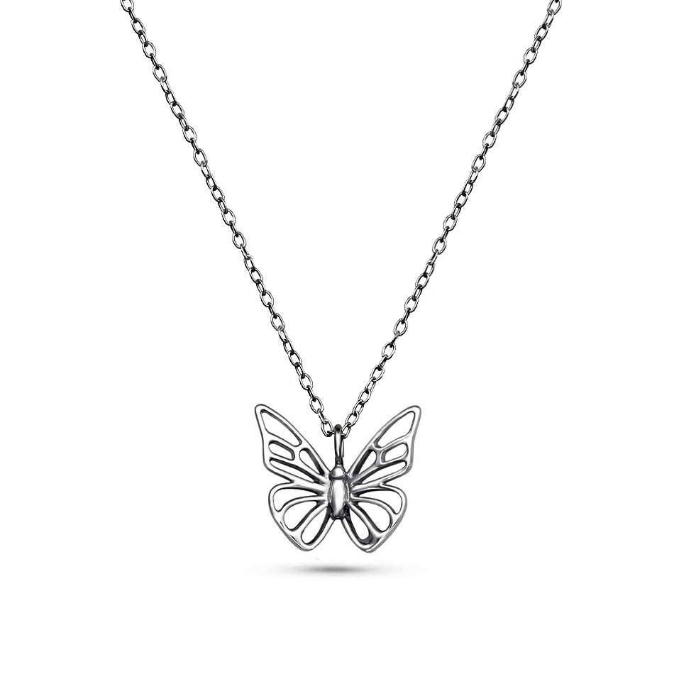 Becoming Light – Sterling Silver Butterfly Necklace