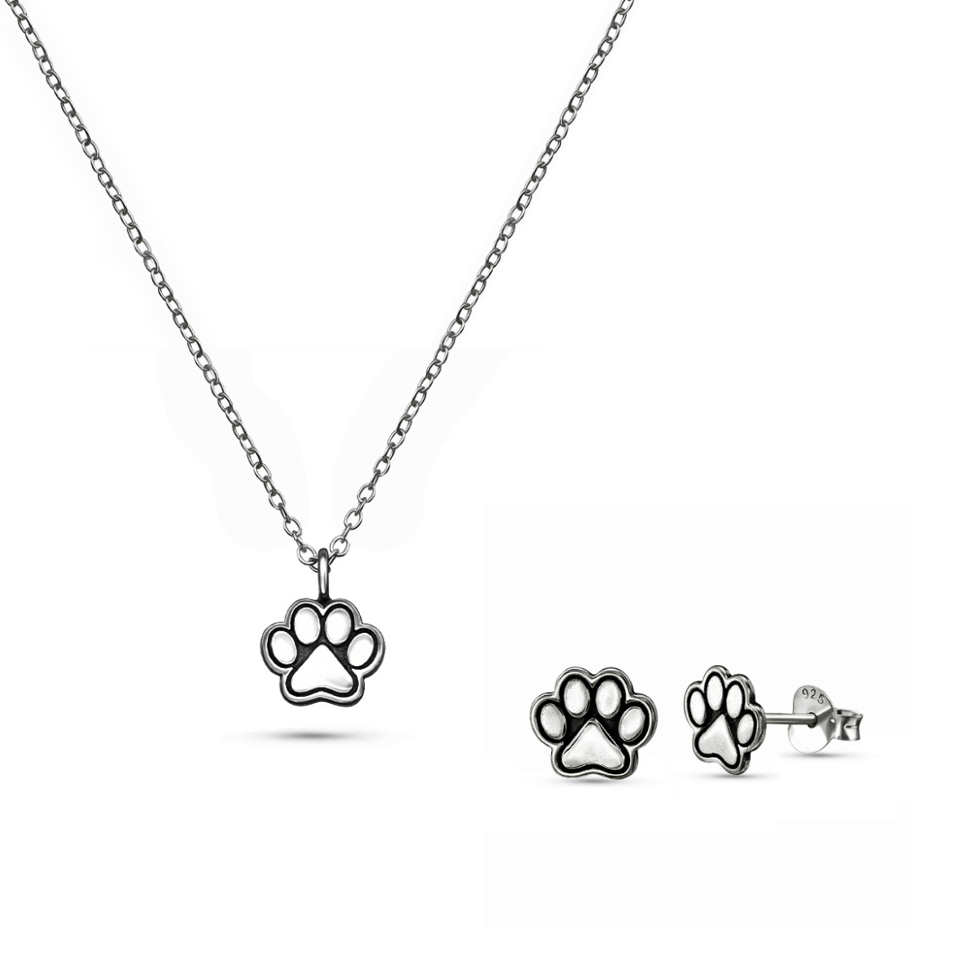 Small Companion Gift Set – Sterling Silver Necklace & Stud Earrings