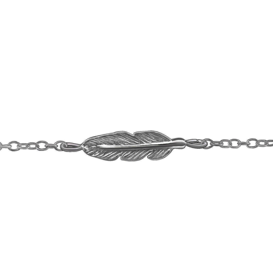 Weightless Heart - Sterling Silver Feather Bracelet