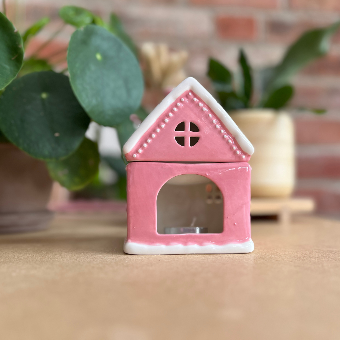 Pink Gingerbread House - Wax Melt Burner