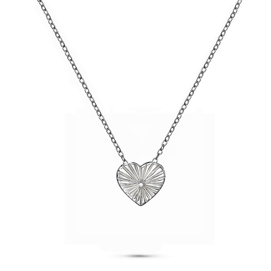 The Light Within – Sterling Silver Heartburst Necklace