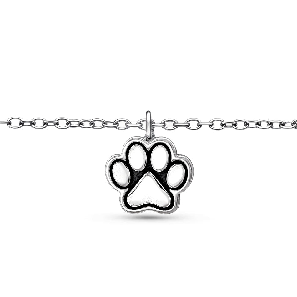 Paw Print Bracelet 925 Sterling Silver