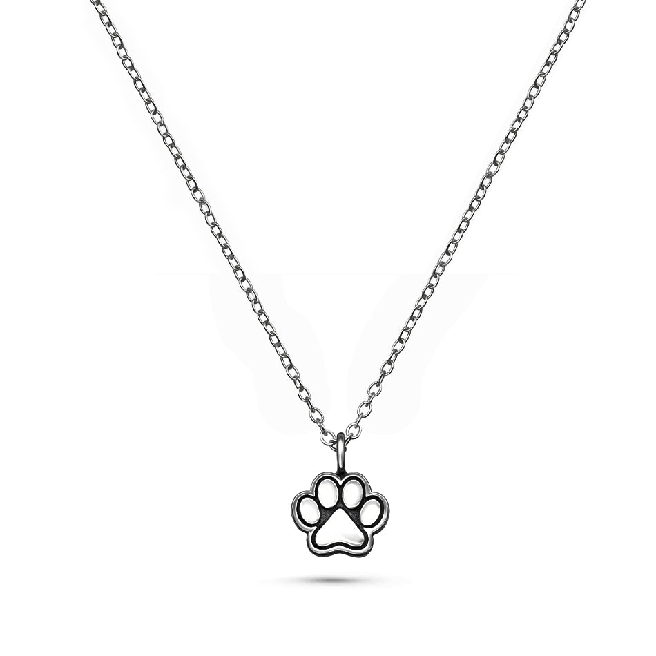 What You Meant – 925 Sterling Silver Paw Print Necklace