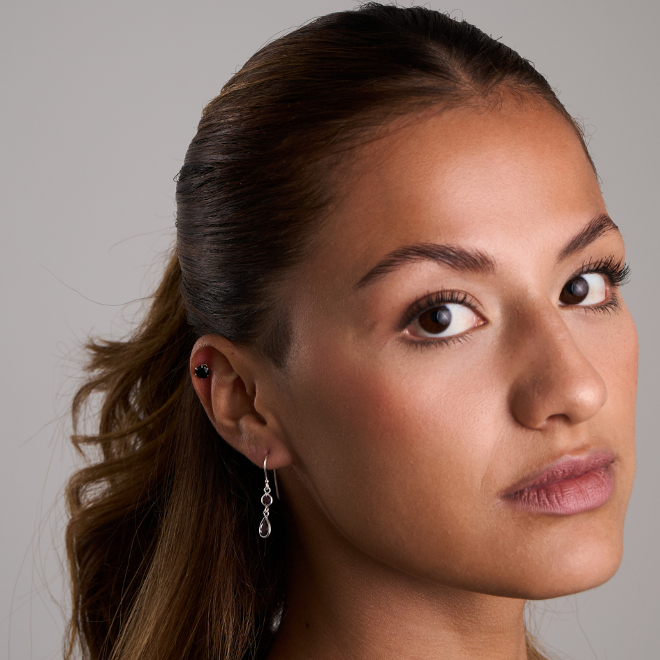 Mystic Vale - Sterling Silver Amethyst Earrings