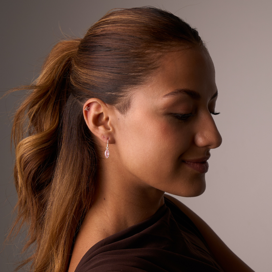 Frostpetal - Sterling Silver Leaf Stud Earrings