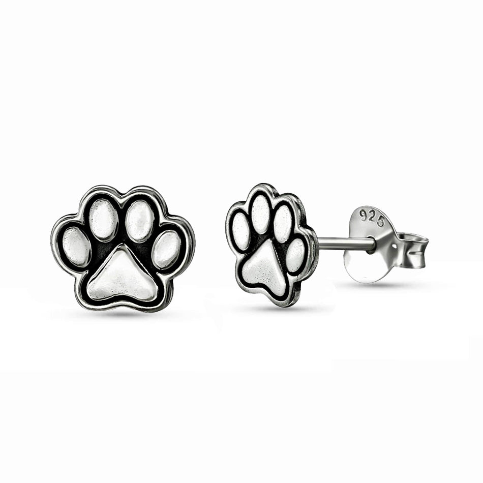 Always Near – Sterling Silver Paw Studs
