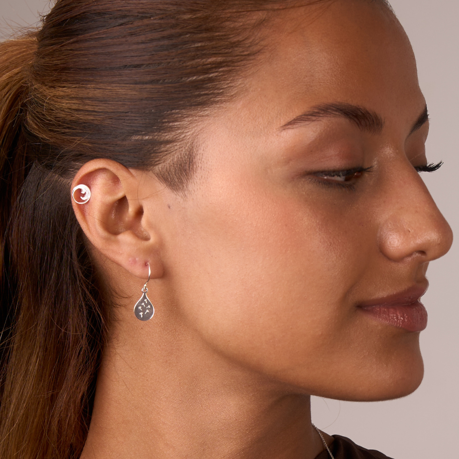 Coastline - Sterling Silver Wave Stud Earrings