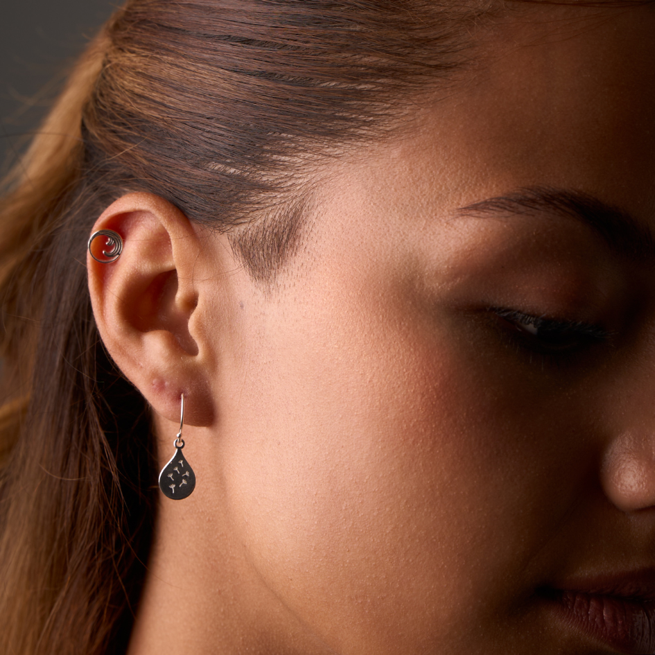 Coastline - Sterling Silver Wave Stud Earrings