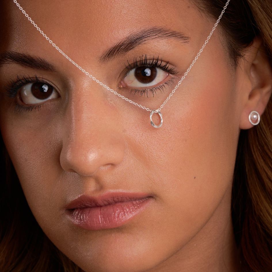 True Orbit - Sterling Silver Circle Necklace