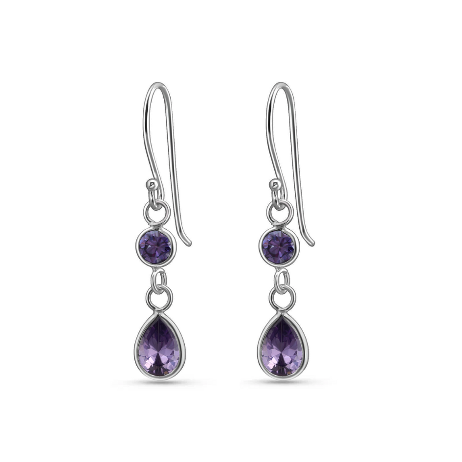 Mystic Vale - Sterling Silver Amethyst Earrings