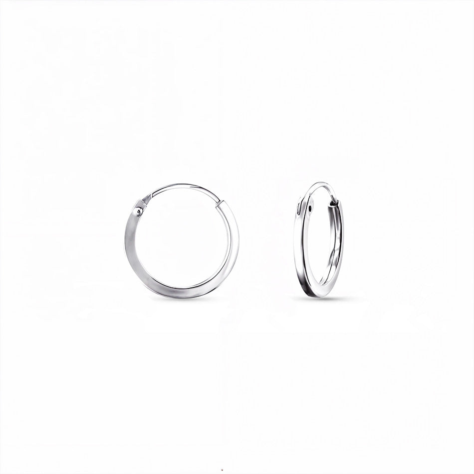 Classic - Sterling Silver Huggie Hoops Earrings