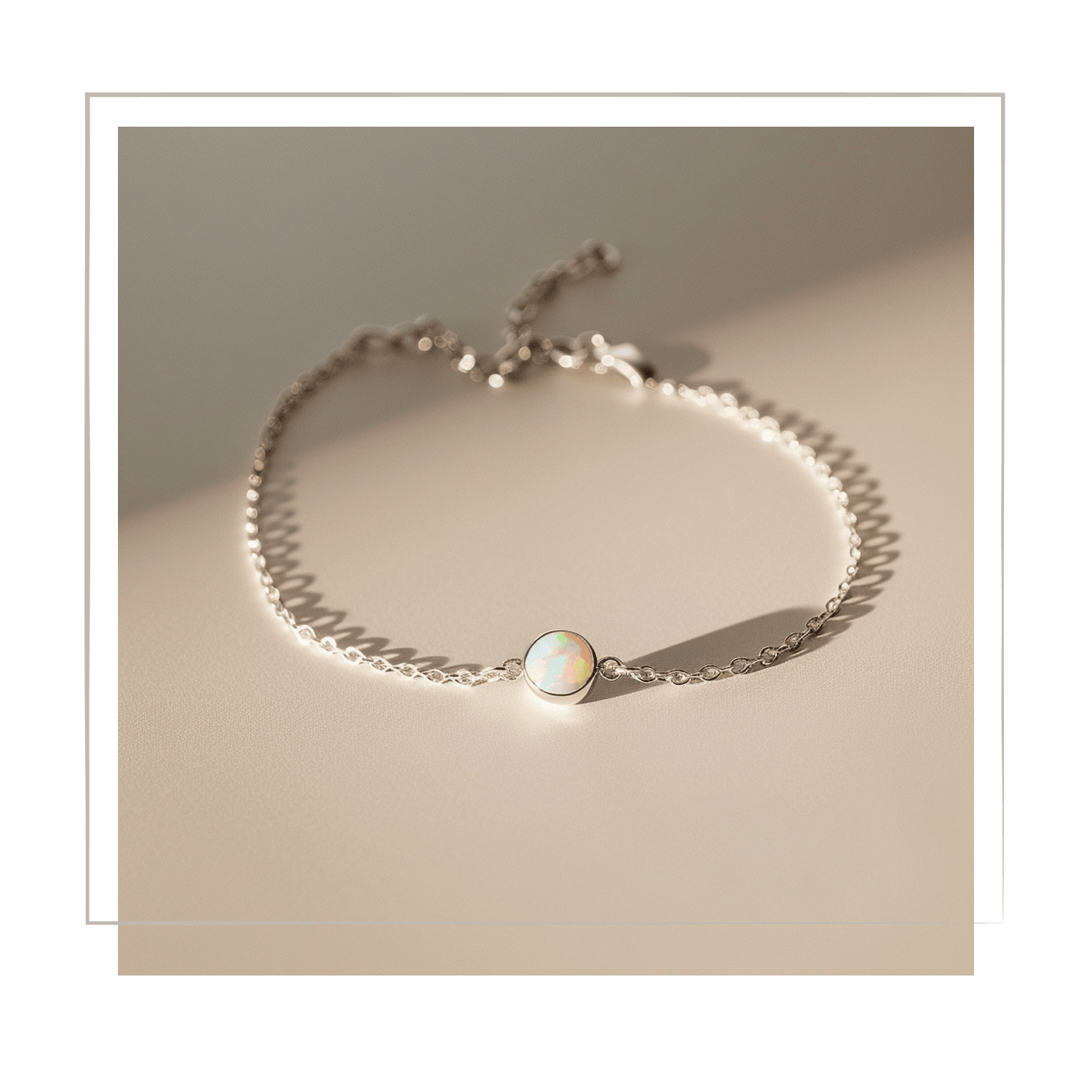 POPLYKE Bracciale Argento 925 Regolabile Con Impronta Di Zampa, Agata E Croce - Gioiello Per Mamma 17,78+5,08 Cm