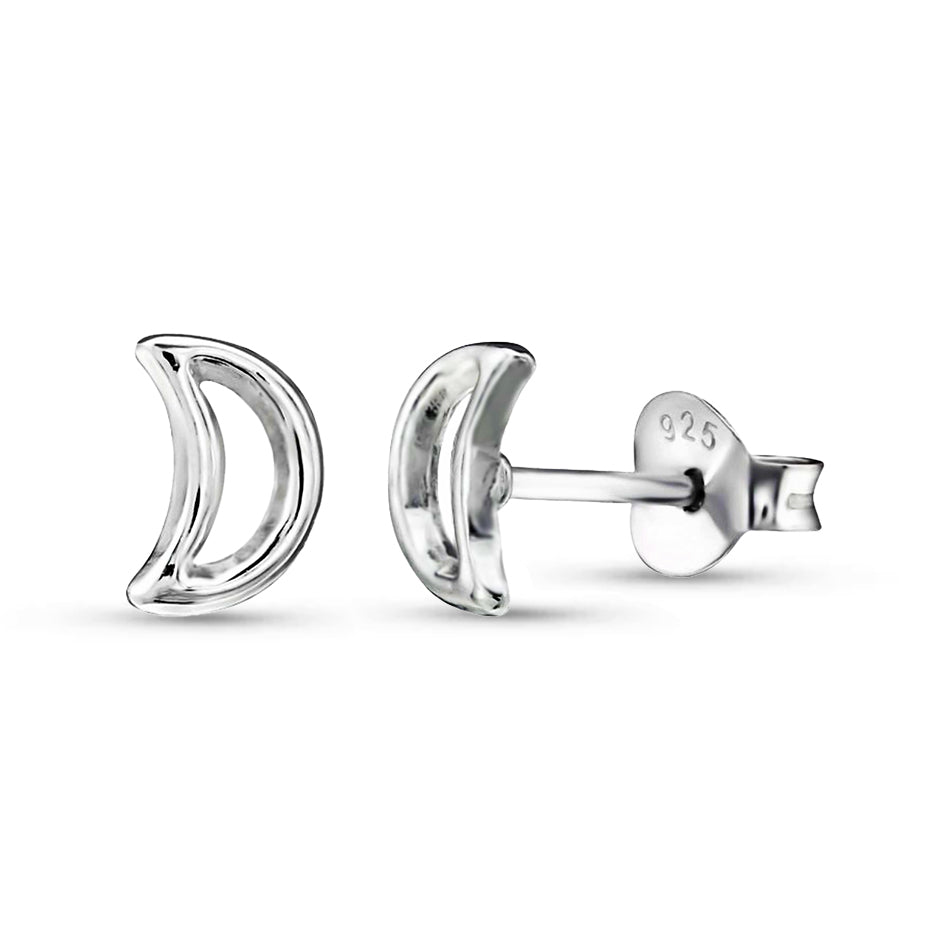 Drift – Sterling Silver Crescent Moon Studs