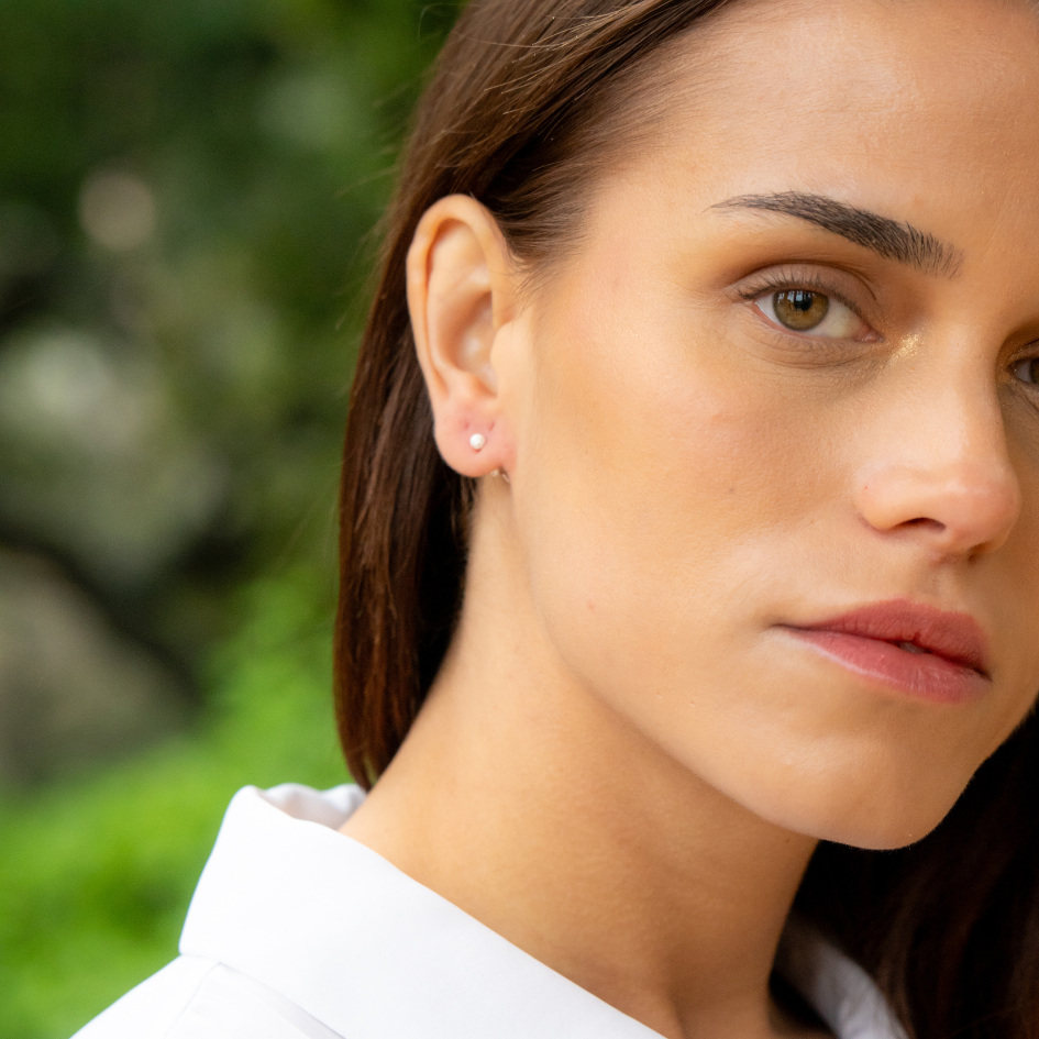 Lumière Stud Earrings – Sterling Silver Stud Earrings