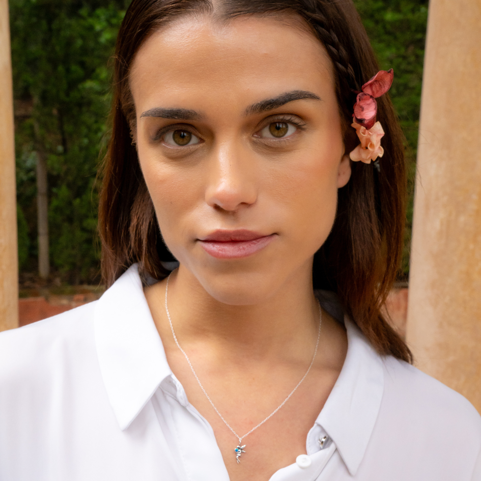 My Reminder – Sterling Silver Fairy with Blue Opal